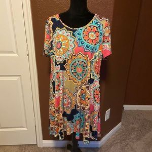 Swing dress multi color size 1x with pockets